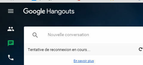 Google Hangouts_Tentative de reconnection erreur