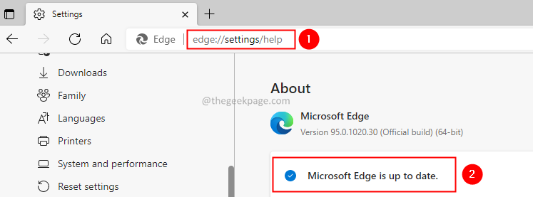 Edge-Check auf Update