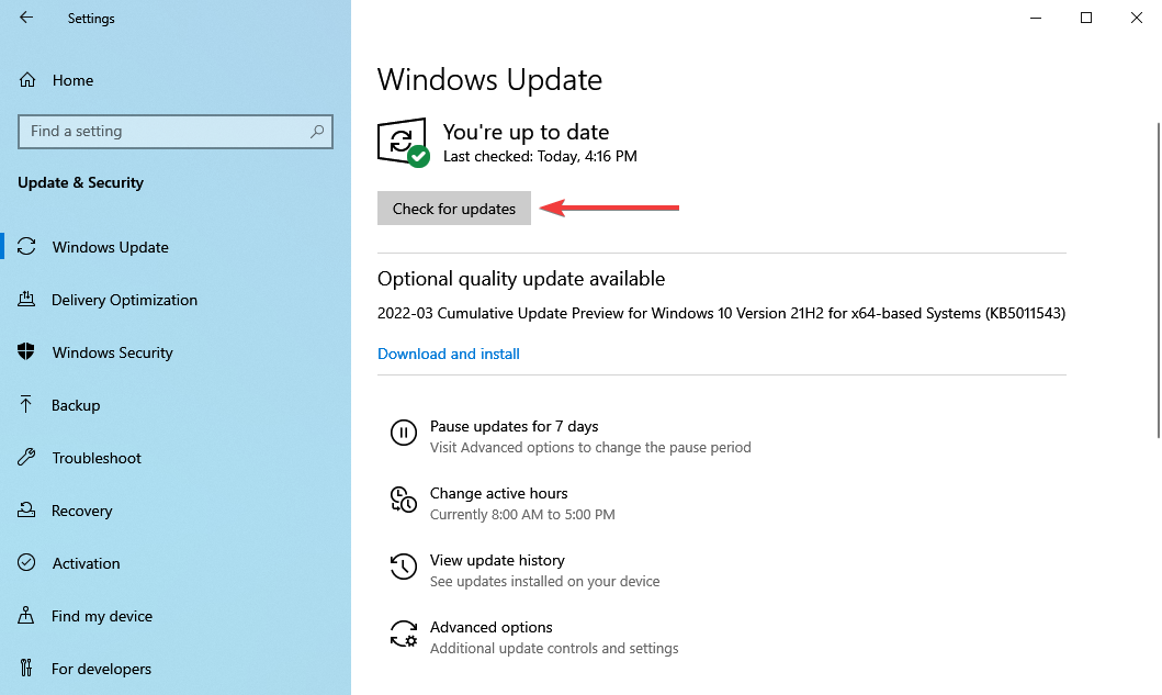 Suchen Sie nach Updates, um das Odbc der Windows-Systemsteuerung zu beheben
