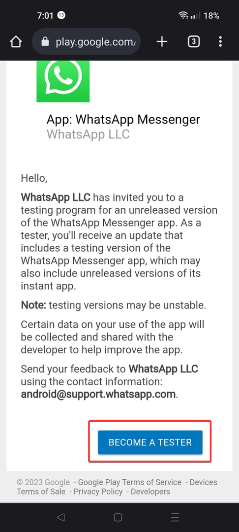 Werden Sie Tester für WhatsApp-Bildschirmfreigabe