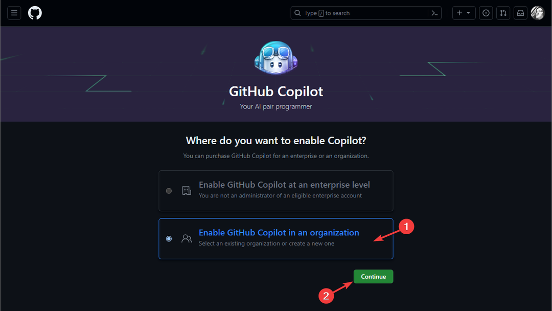 Aktivieren Sie GitHub Copilot in einer Organisation