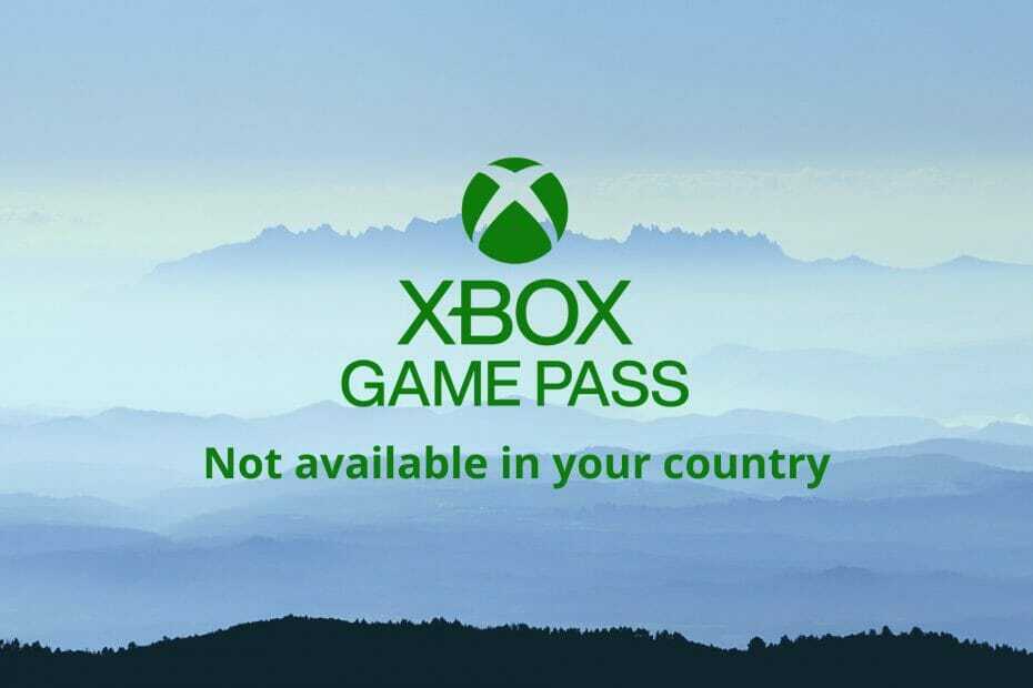 „Game Pass“ taisymas mano šalyje nėra