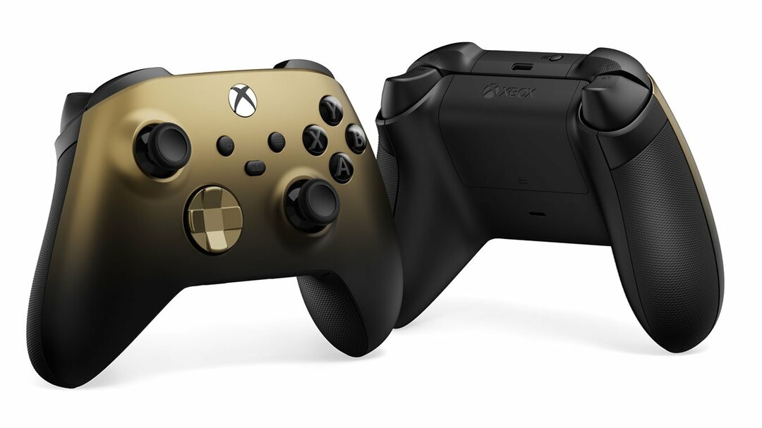 xbox controller guld skygge