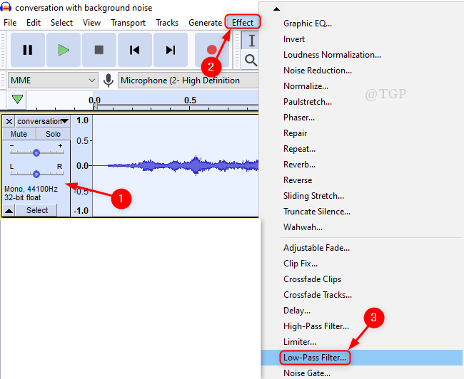 Como adicionar efeitos subaquáticos ao arquivo de áudio usando o Audacity