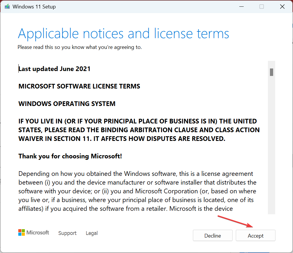 Lizenzbedingungen von Microsoft