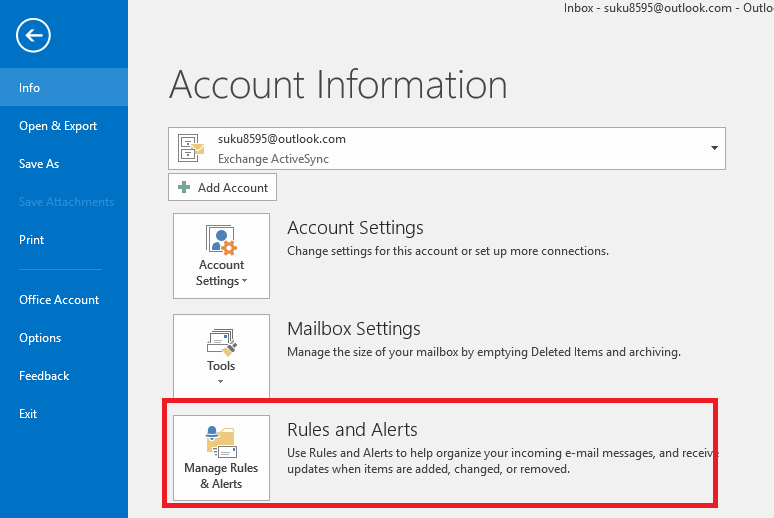 Τρόπος εισαγωγής ή εξαγωγής κανόνων στο Outlook 16