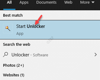 Windows Search Unlocker 시작 Unlocker