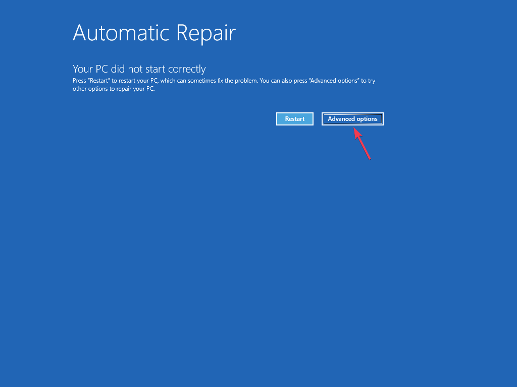 Automatisk reparasjon - avanserte alternativer EMPTY_THREAD_REAPER_LIST på Windows 11