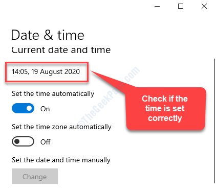 Uhrzeit & Sprache Datum & Uhrzeit Überprüfen Sie, ob die Uhrzeit richtig eingestellt ist