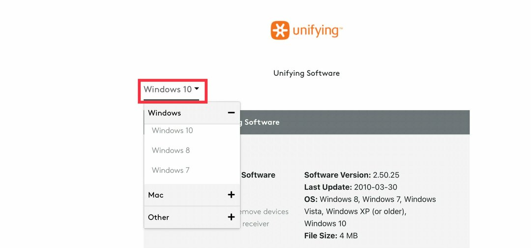 Cara mengunduh perangkat lunak Logitech Unifying di Windows 11