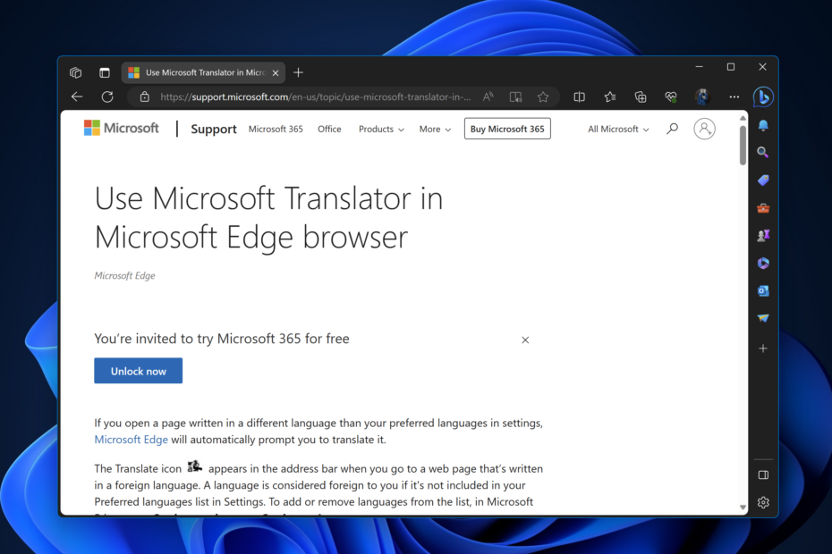Como habilitar o recurso Video Translation no Microsoft Edge