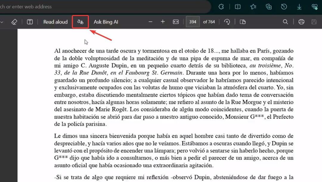Microsoft Edge ma teraz przycisk Tłumacz na pasku narzędzi czytnika plików PDF