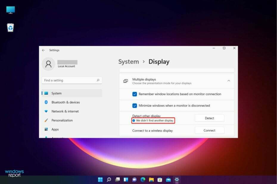 A Windows 11 nem észleli a második monitort