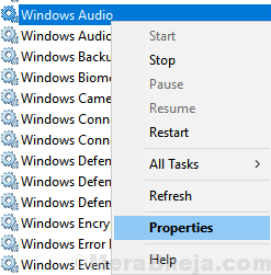 Минимальные свойства Windows Audio