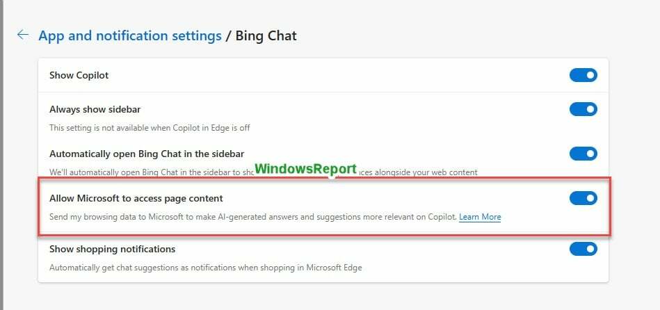 Latest Edge משתמש בנתוני הגלישה שלך כדי ליצור תשובות בינה מלאכותית ב-Bing Chat
