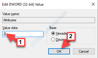 Úprava hodnoty Dword (32 bitov) Hodnota Hodnota Údaje zmenené na 2 Ok