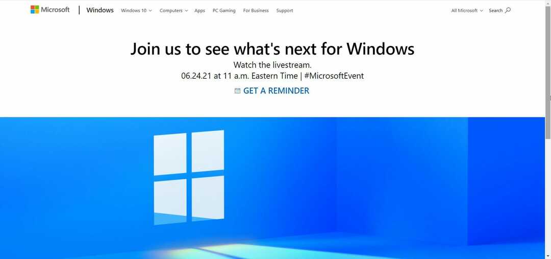 Windows11の除幕式イベントを視聴する方法