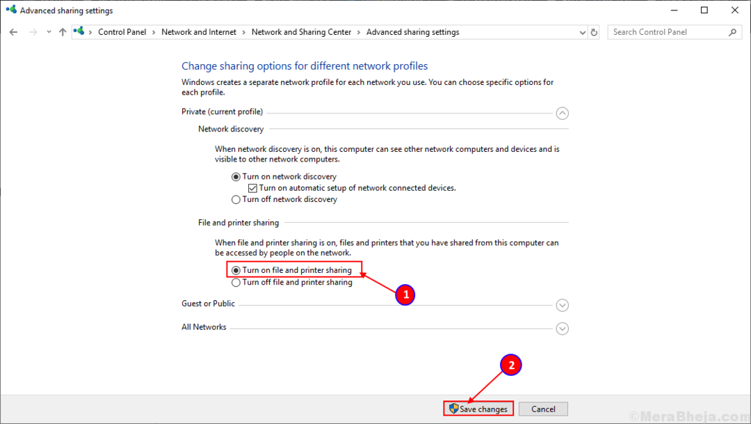 Napraw Twój folder nie może być udostępniony błąd w systemie Windows 10