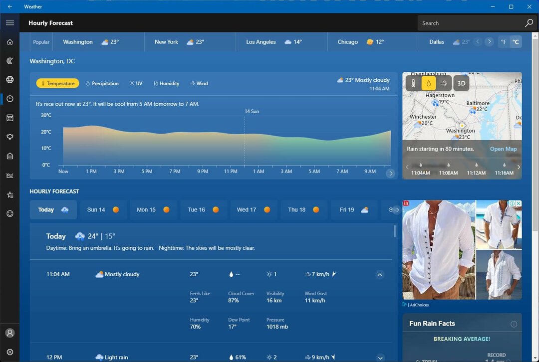 Windows 11 Weather fjerner annonser etter brukernes høylytte tilbakemeldinger