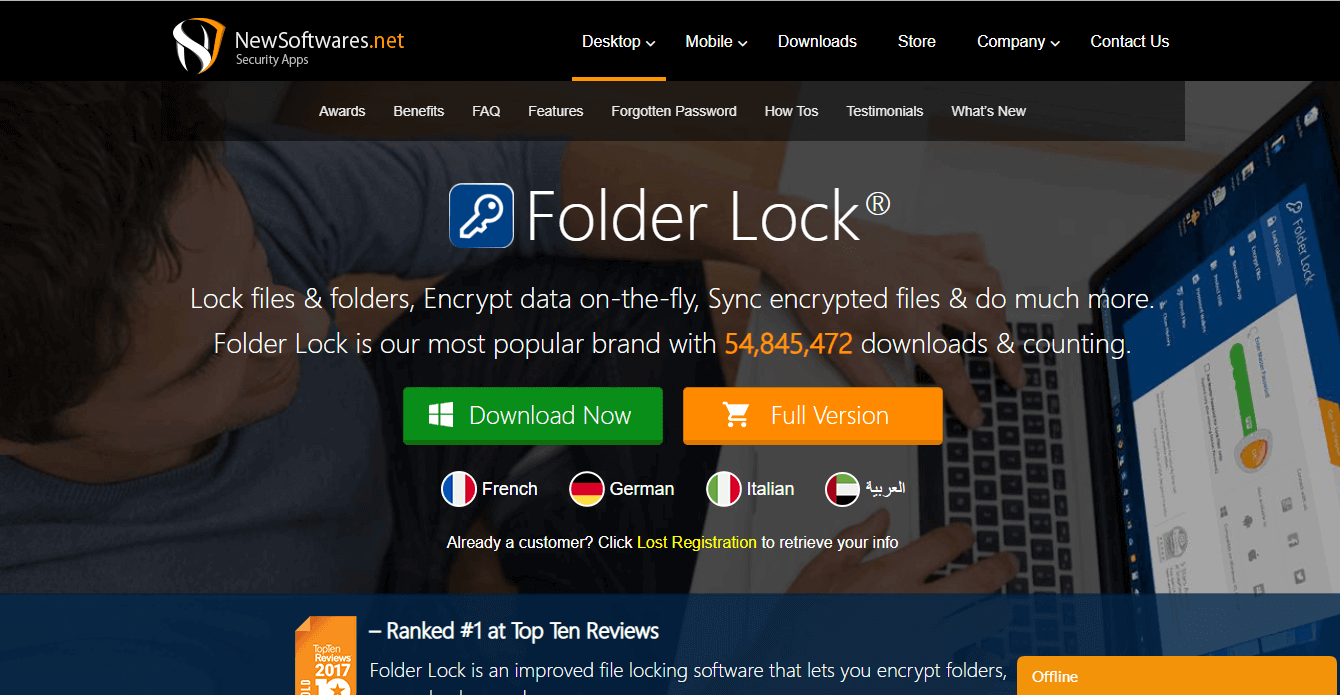 FolderLock - विन 7 के लिए गोपनीयता Privacy
